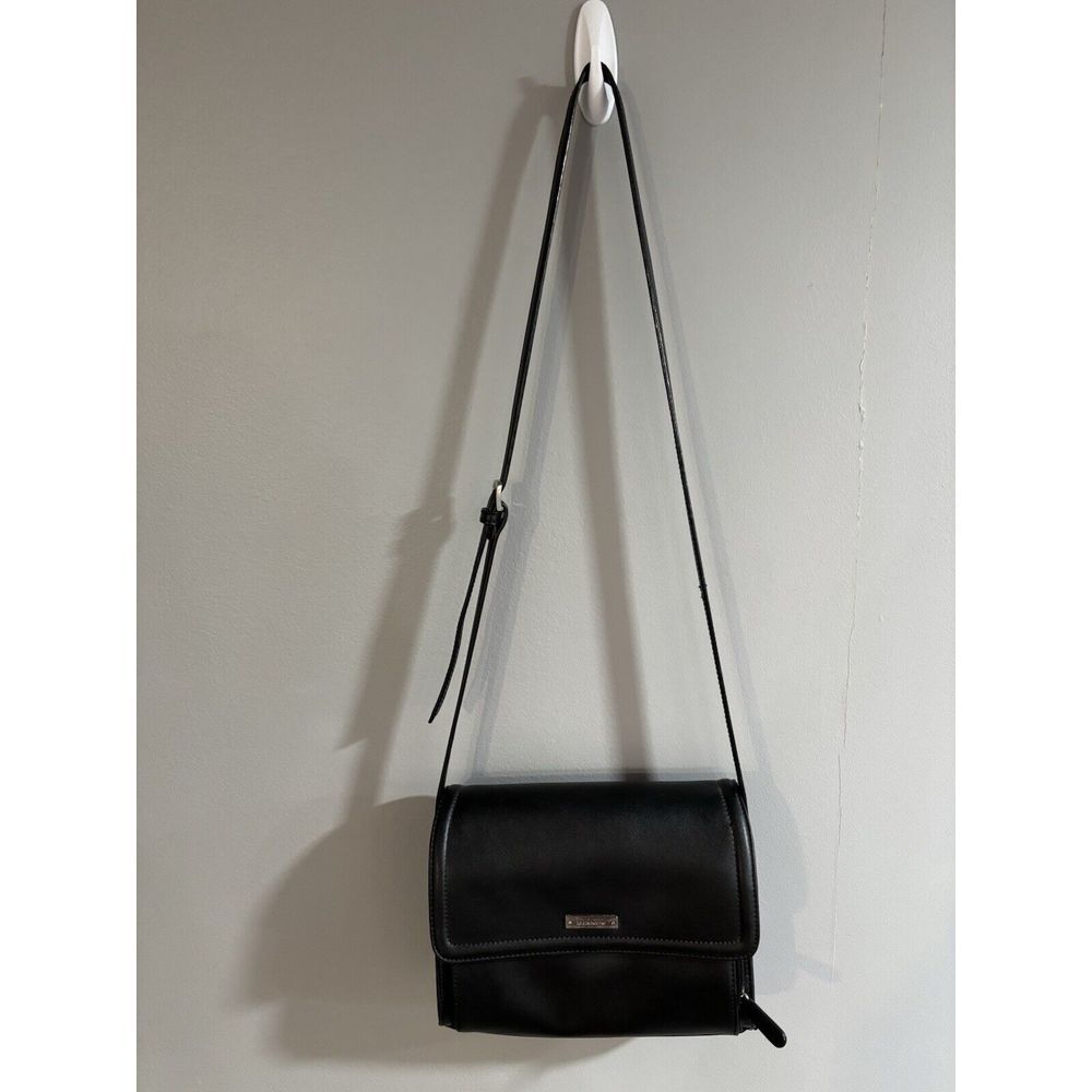 Liz Claiborne Vintage Leather Black Purse Cadet Clutch‎ Cross Body